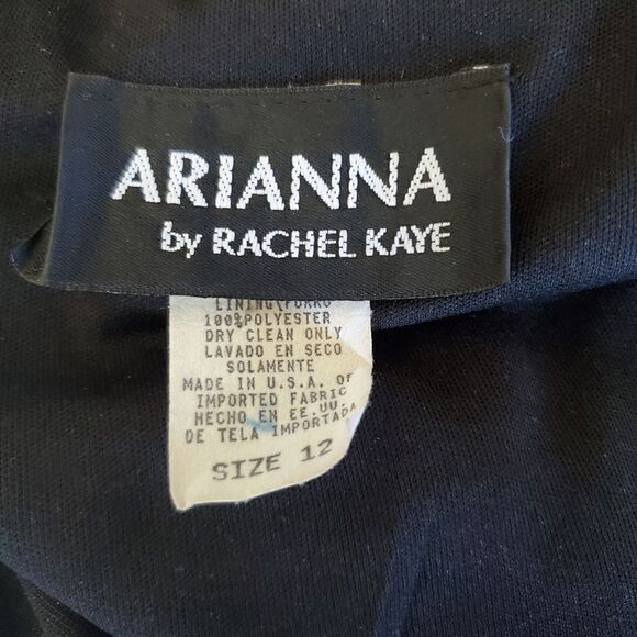 Ariana by Rachel Kaye Y2K Velvet Asimetrical 90s Dress Size 12 Back Vintage Goth - Picture 3 of 8